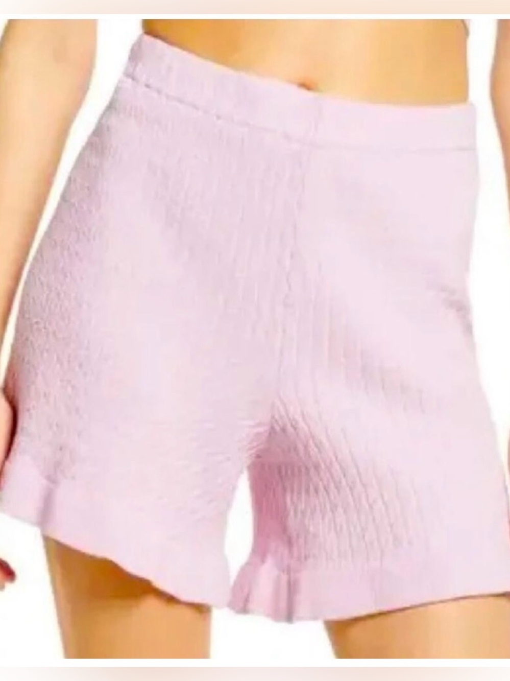 WAYF '98 Cable Knit Shorts Lavender Medium EUC